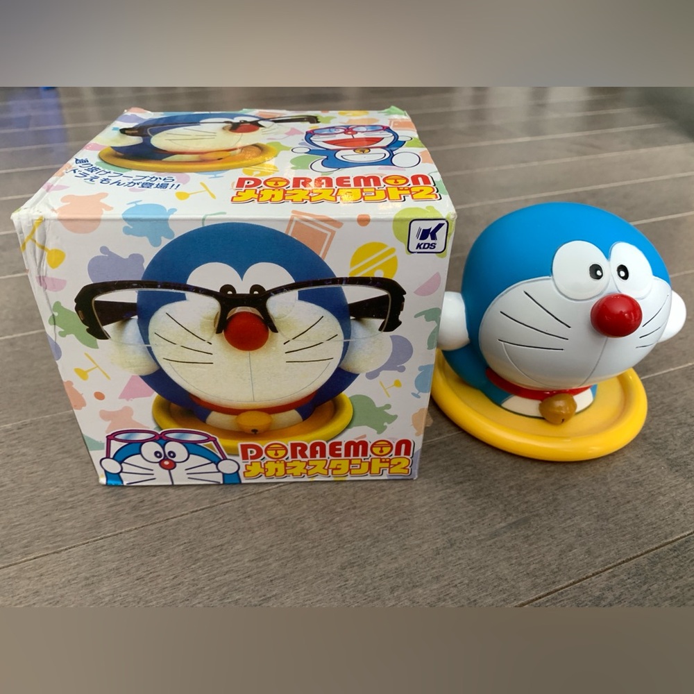 Doraemon Megane Stand 2 Figure | Japanese Anime Glasses Holder Boxed